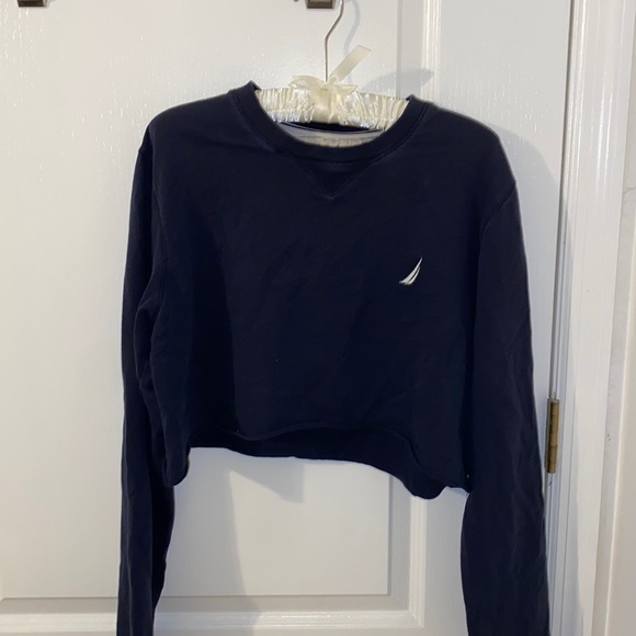 Nautica Tops - Nautica Navy cropped sweatshirt! size medium but it is cropped